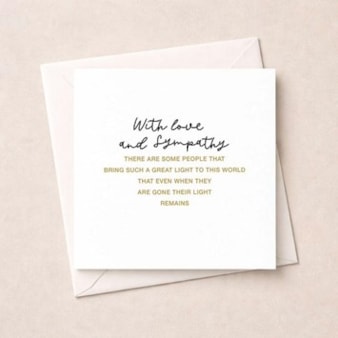 Sympathy Card - With Love