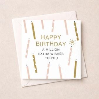 Birthday Card - A Million Extra Wishes Birthday Card - A Million Extra Wishes