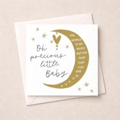 New Baby Card - Crescent Moon New Baby Card - Crescent Moon
