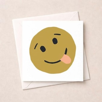 Open Card - Cheeky Tongue Face Open Card - Cheeky Tongue Face