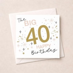 Age 40 Birthday Card - Stars Age 40 Birthday Card - Stars