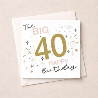 Age 40 Birthday Card - Stars Age 40 Birthday Card - Stars