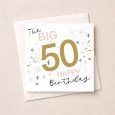 Age 50 Birthday Card - Stars Age 50 Birthday Card - Stars