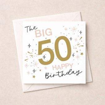 Age 50 Birthday Card - Stars Age 50 Birthday Card - Stars