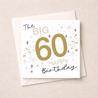 Age 60 Birthday Card - Stars