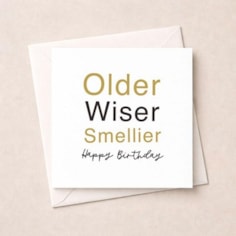Birthday Card - Older, Wiser Smellier