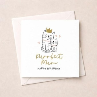 Mum Birthday Card - Purrfect Mum Mum Birthday Card - Purrfect Mum