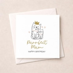 Mum Birthday Card - Purrfect Mum