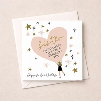 Sister Birthday Card - Heart