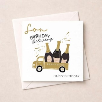 Son Birthday Card - Champagne Delivery Son Birthday Card - Champagne Delivery