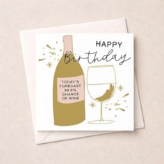 Birthday Card - 99.9% Chance Of Wine