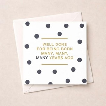 Birthday Card - Born Many Years Ago