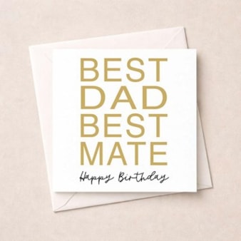 Dad Birthday Card - Best Dad Best Mate