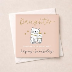 Daughter Birthday Card - Purrfect