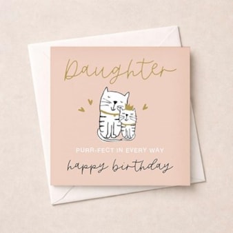 Daughter Birthday Card - Purrfect