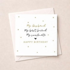 Husband Birthday Card - Bestfriend, Soulmate Husband Birthday Card - Bestfriend, Soulmate