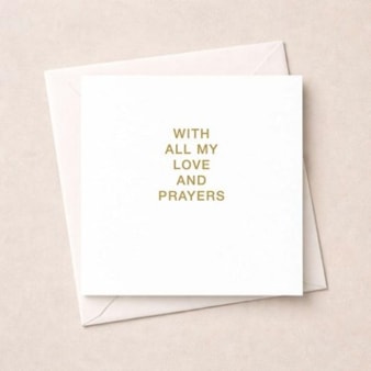 Sympathy Card - All My Love And Prayers Sympathy Card - All My Love And Prayers