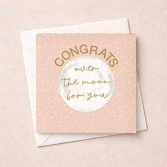 Congratulations Card - Over The Moon