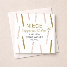 Niece Birthday Card - Million Extra Wishes Niece Birthday Card - Million Extra Wishes