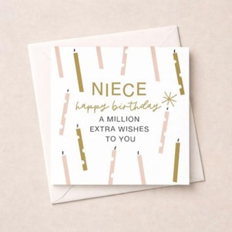 Niece Birthday Card - Million Extra Wishes Niece Birthday Card - Million Extra Wishes