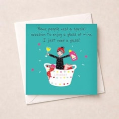 Friendship Card - Glass Of Wine