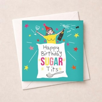 Birthday Card - Sugar Tits Birthday Card - Sugar Tits