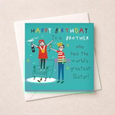 Brother Birthday Card - World's Greatest Brother Birthday Card - World's Greatest