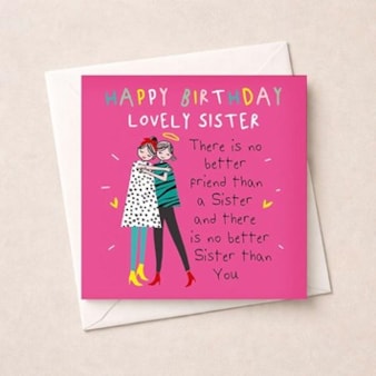 Sister Birthday Card - Best Sister