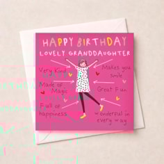 Granddaughter Birthday Card - Lovely Granddaughter Granddaughter Birthday Card - Lovely Granddaughter