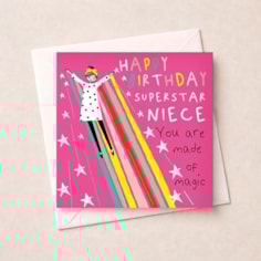 Niece Birthday Card - Superstar Niece Birthday Card - Superstar