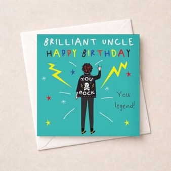 Uncle Birthday Card - You Rock
