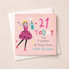 Age 21 Birthday Card - Birthday Queen Age 21 Birthday Card - Birthday Queen