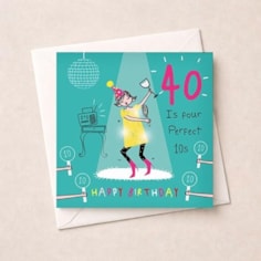 Age 40 Birthday Card - Four Perfect 10s
