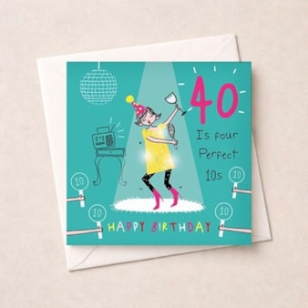 Age 40 Birthday Card - Four Perfect 10s