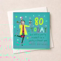 Age 80 Birthday Card - Party