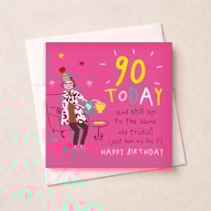 Age 90 Birthday Card - Gin Age 90 Birthday Card - Gin