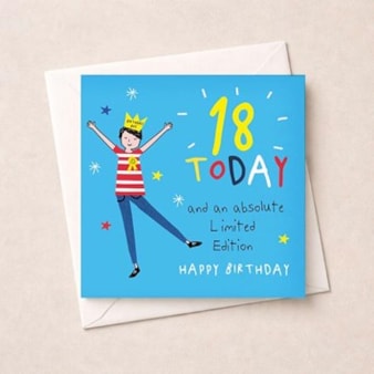 Age 18 Birthday Card - Limited Edition Age 18 Birthday Card - Limited Edition