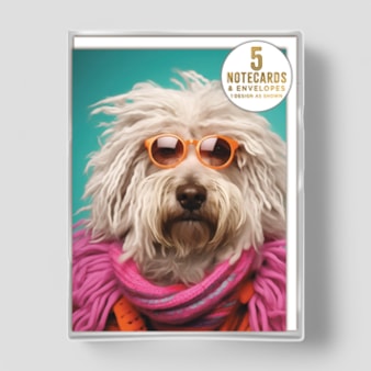 Small Notecards - Shaggy White Dog Small Notecards - Shaggy White Dog