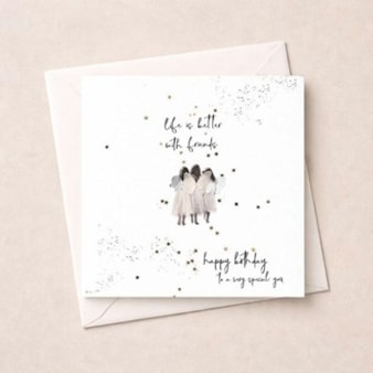 Friend Birthday Card - Better With Friends Friend Birthday Card - Better With Friends