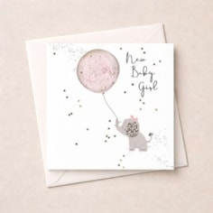 New Baby Girl Card - Elephant New Baby Girl Card - Elephant