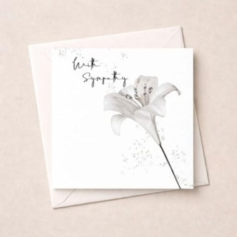 Sympathy Card - White Lily
