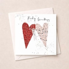 Ruby Wedding Card - Red & Pink Hearts