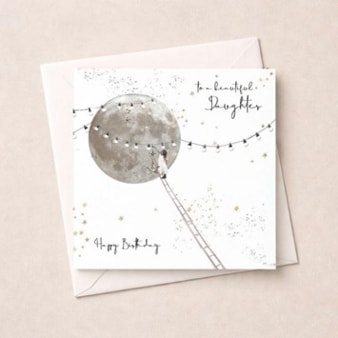 Daughter Birthday Card - Moon