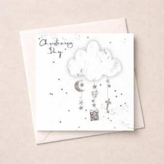 Christening Card - Cloud Christening Card - Cloud
