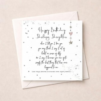 Daughter Birthday Card - Darling Daughter