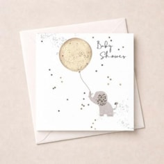 Baby Shower Card - Elephant With Balloon Baby Shower Card - Elephant With Balloon
