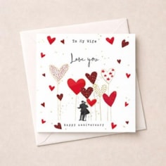 Wife Anniversary Card - Dancing Surrounded By Hearts To My Wife Love You Wife Anniversary Card - Dancing Surrounded By Hearts To My Wife Love You