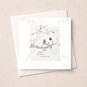 Birthday Card - Friends On A Branch