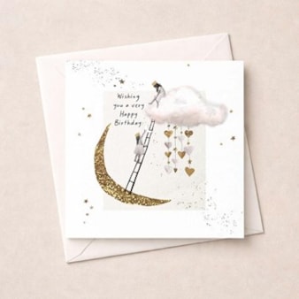 Birthday Card - Moon And Cloud