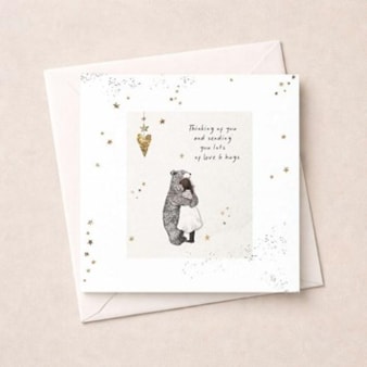 Thinking Of You Card - Love And Hugs Thinking Of You Card - Love And Hugs